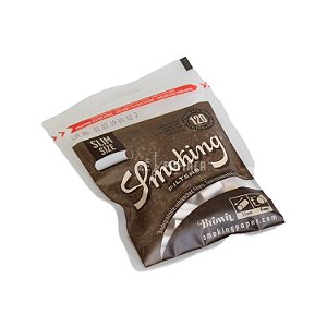 Filtro Smoking Biodegradável Brown Slim Size 6mm c/ 120 un.