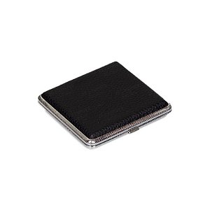 Cigarreira de Alumínio - Courino Preto III