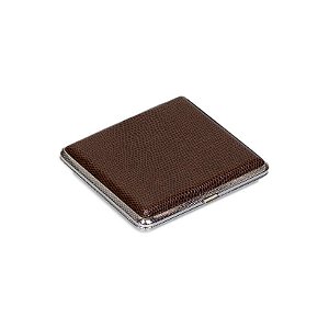 Cigarreira de Alumínio - Courino Marrom II