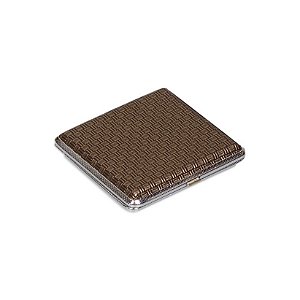 Cigarreira de Alumínio - Courino Mix Marrom Dourado