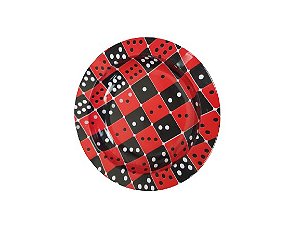 Cinzeiro de Metal Dados- Mix Preto Vermelho