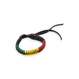 Pulseira Reggae em Couro - Pequena