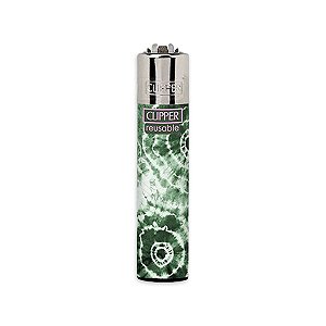 Isqueiro Clipper Grande Tie Dye - Mix Verde Preto