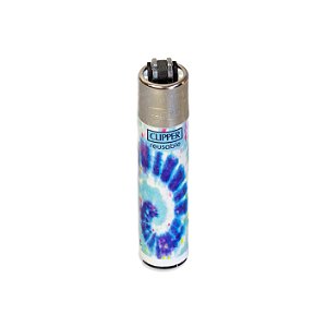 Isqueiro Clipper Grande Tie Dye - Mix Azul Claro Azul Escuro