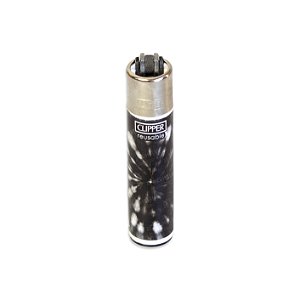 Isqueiro Clipper Grande Tie Dye - Mix Preto Branco