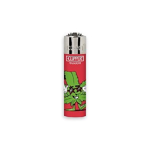 Isqueiro Micro Clipper Leaf People - Vermelho