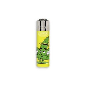 Isqueiro Micro Clipper Leaf People - Amarelo