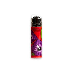 Isqueiro Micro Clipper Flowers - Mix Vermelho Roxo