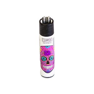 Isqueiro Grande Clipper - Caveira Mexicana V
