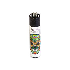 Isqueiro Grande Clipper - Caveira Mexicana VIII