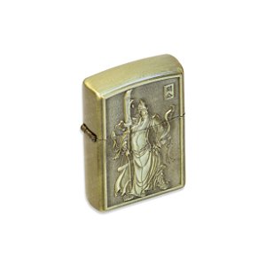 Isqueiro de Fluido Samurai - Dourado Envelhecido