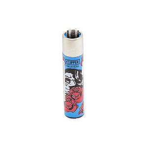 Isqueiro Clipper Grande Calaca - Azul