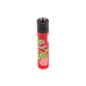 Isqueiro Clipper Grande Evil Plants - Vermelho