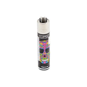 Isqueiro Clipper Grande Happy Skulls IV