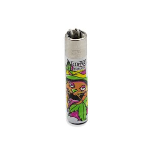 Isqueiro Clipper Grande Animal Leaves - Gato