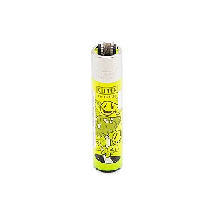 Isqueiro Clipper Grande Melting Psycho (Cogumelo) - Amarelo