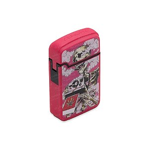 Isqueiro Maçarico Zengaz Smoking Skull - Rosa