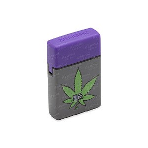 Isqueiro Maçarico Zengaz Hemp Leaf - Mix Cinza Roxo