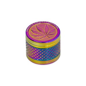 Dichavador de Metal Hemp Leaf Médio I - Camaleão (3 Partes)