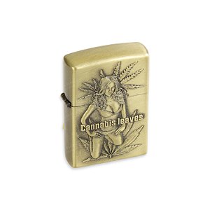 Isqueiro Cannabis Leaves I - Dourado