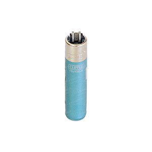 Isqueiro Clipper Grande Metalizado - Azul Pastel