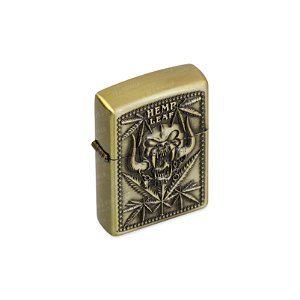 Isqueiro Hemp Leaf - Dourado Envelhecido