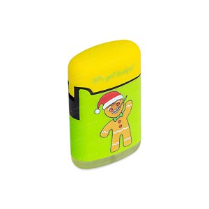 Isqueiro Maçarico Zengaz Natal Boneco Biscoito  - Mix Verde Amarelo