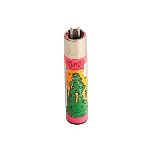 Isqueiro Clipper Grande Strange Weed - Rosa