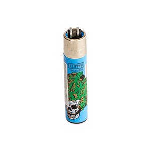 Isqueiro Clipper Grande Strange Weed - Azul