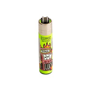 Isqueiro Clipper Grande Games On Fire - Verde