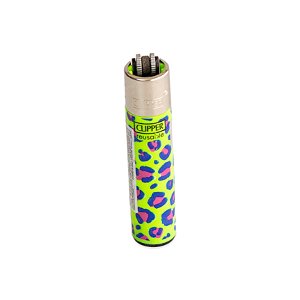 Isqueiro Clipper Grande Pop Animal Print - Verde