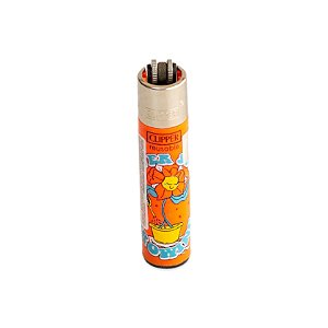 Isqueiro Clipper Grande Sun is Shinning 2 - Never Stop Growing (Laranja)
