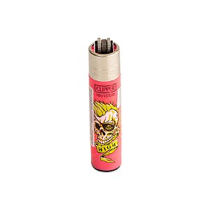 Isqueiro Clipper Grande Bone Portraits - Rosa