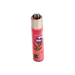 Isqueiro Clipper Grande Strange Flowers - Rosa