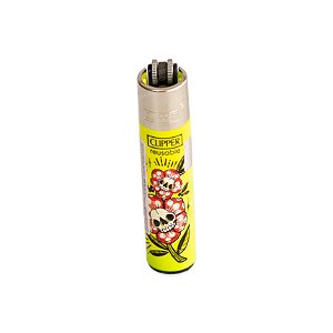 Isqueiro Clipper Grande Strange Flowers - Amarelo