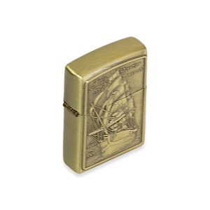 Isqueiro de Fluido Navio 2 - Dourado Envelhecido