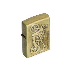 Isqueiro de Fluido Moto I - Dourado Envelhecido