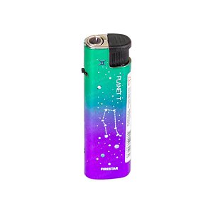 Isqueiro Maçarico Firestar Signos (Gêmeos) - Mix Verde Roxo