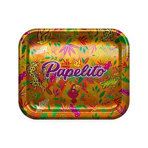 Bandeja de Metal Papelito - Fauna e Flora (Laranja)