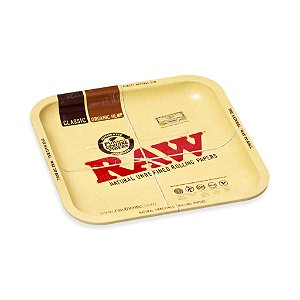 Bandeja de Metal Média Classic Organic Hemp Quadrada - RAW