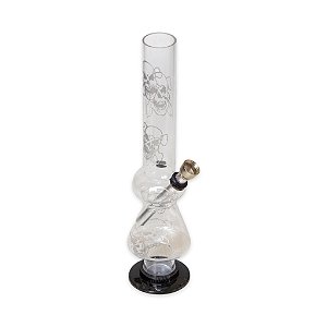 Bong de Acrílico 25 cm - Caveira (Transparente)