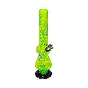 Bong de Acrílico 25 cm - Peace (Verde)