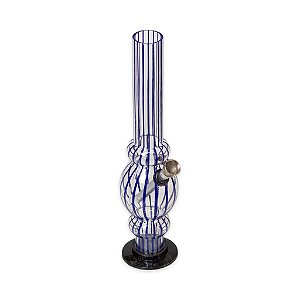 Bong de Acrílico 25 cm - Listrado (Azul)