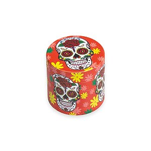 Dichavador de Metal Caveira Mexicana - Vermelho