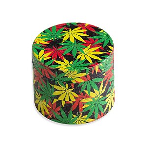 Dichavador de Metal D&K Full Leaves - Mix Amarelo Vermelho Verde