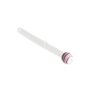 Piteira de Vidro Art 6 mm - Mix Roxo Branco