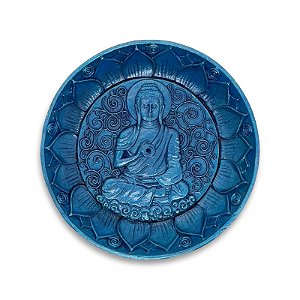 Incensário de Resina Grande (Buda) - Azul