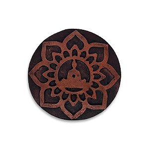 Incensário de Resina Pequeno (Flor de Lótus / Buda) - Cobre
