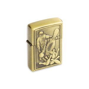 Isqueiro de Fluido Bowling  - Dourado Envelhecido
