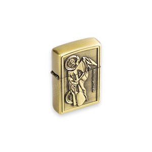 Isqueiro de Fluido Moto VI - Dourado Envelhecido